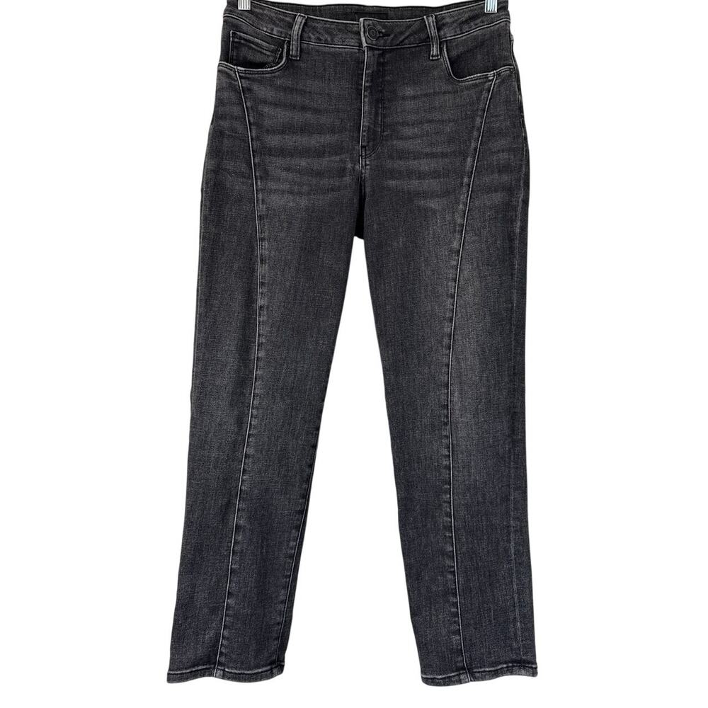 Kut From The Kloth Reese High Rise Ankle Straight Jeans Sz 12 Gray-Black *EUC